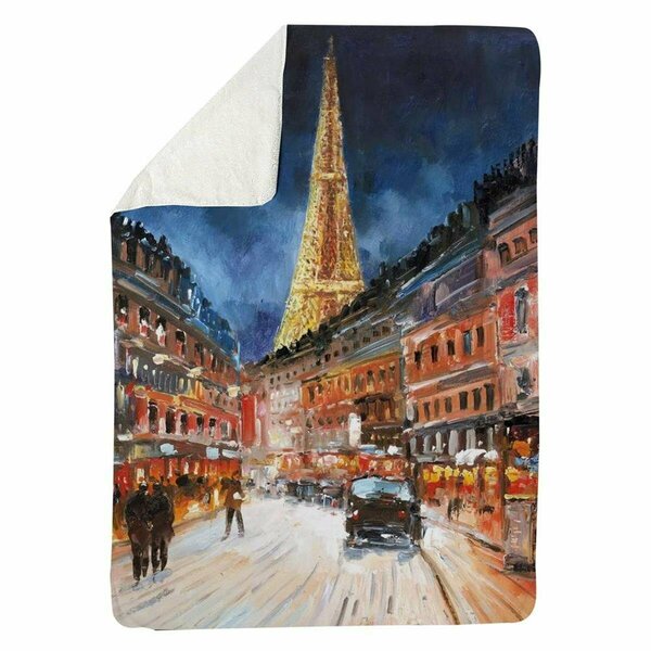 Begin Home Decor 60 x 80 in. Illuminated Paris-Sherpa Fleece Blanket 5545-6080-CI170